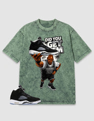 Cool Grey Oreo 5s Zadago Washed T-shirt Did You Get Em Graphic