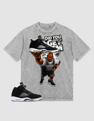 Cool Grey Oreo 5s Zadago Washed T-shirt Did You Get Em Graphic