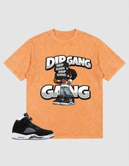 Cool Grey Oreo 5s Zadago Washed T-shirt Drip Gang Graphic