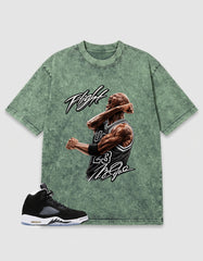 Cool Grey Oreo 5s Zadago Washed T-shirt Flight MJ Graphic