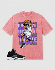 Cool Grey Oreo 5s Zadago Washed T-shirt Greatest Of All Time Graphic