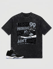 Cool Grey Oreo 5s Zadago Washed T-shirt I Got 99 Problems Graphic