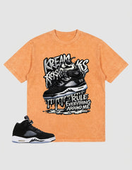 Cool Grey Oreo 5s Zadago Washed T-shirt Kream Kicks Graphic