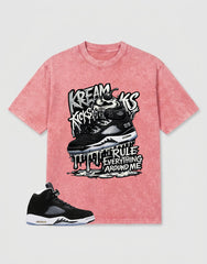 Cool Grey Oreo 5s Zadago Washed T-shirt Kream Kicks Graphic