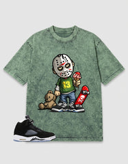 Oreo 5s Zadago Washed T-shirt Little Jason Graphic