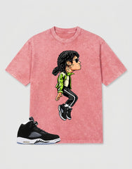 Cool Grey Oreo 5s Zadago Washed T-shirt M.Jays Tiptoe Graphic