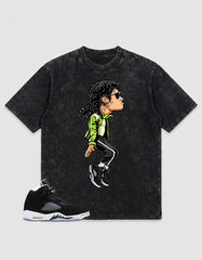 Cool Grey Oreo 5s Zadago Washed T-shirt M.Jays Tiptoe Graphic