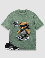 Cool Grey Oreo 5s Zadago Washed T-shirt Move In Silence Graphic