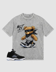 Cool Grey Oreo 5s Zadago Washed T-shirt Move In Silence Graphic