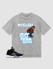 Oreo 5s Zadago Washed T-shirt Nightmare On Elm Street Graphic