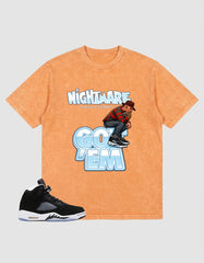 Oreo 5s Zadago Washed T-shirt Nightmare On Elm Street Graphic