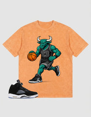 Cool Grey Oreo 5s Zadago Shirt Washed T-shirt Raging Bull Graphic
