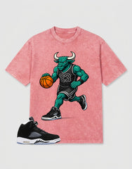 Cool Grey Oreo 5s Zadago Shirt Washed T-shirt Raging Bull Graphic
