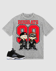 Cool Grey Oreo 5s Zadago Washed T-shirt Rugrats 90 Graphic