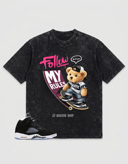 Cool Grey Oreo 5s Zadago Washed T-shirt Skate Boy Graphic