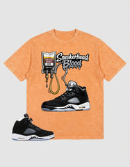 Cool Grey Oreo 5s Zadago Washed T-shirt Sneakerhead Blood Graphic