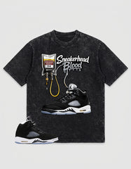 Cool Grey Oreo 5s Zadago Washed T-shirt Sneakerhead Blood Graphic