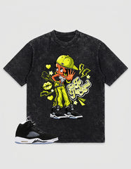 Cool Grey Oreo 5s Zadago Washed T-shirt Talk To The Hand Graphic