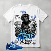 All Hustle No Luck Graphic Tee - Shirt To Match Kobe 5 Protro X-Ray