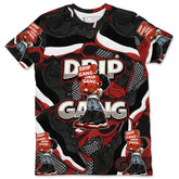 All Over Print Shirt to Match Bred 11s - Drip Gang Shirt