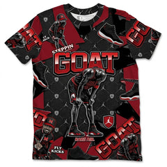 All Over Print Shirt to Match Bred 11s - Goat Rare Air Shirt