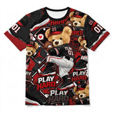 All Over Print Shirt to Match Bred 11s - Play Hard Shirt