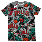 All Over Print Shirt to Match Bred 11s - Raging Bull Shirt