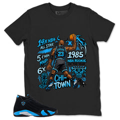 All Star MJ 23 Shirt - Match Air Jordan 14 Black University Blue 2026