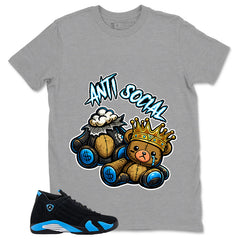 Anti Social Shirt - Match Air Jordan 14 Black University Blue 2026