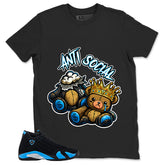 Anti Social Shirt - Match Air Jordan 14 Black University Blue 2026