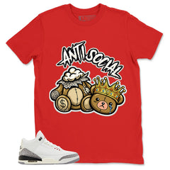 Anti Social Shirt - Match Jordan 3 White Cement Reimagined
