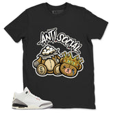 Anti Social Shirt - Match Jordan 3 White Cement Reimagined