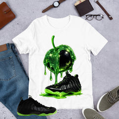 Apple Dripping Sneaker Shirt - Match Air Foamposite One Black Volt