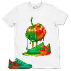 Apple Dripping Sneaker Shirt - Match Air Force 1 Stadium Green Crimson