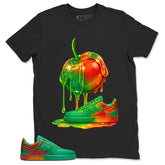 Apple Dripping Sneaker Shirt - Match Air Force 1 Stadium Green Crimson