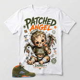 Army Olive 5s Zadago Shirt Patched Angel Graphic