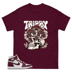 Artisanal Red 1s Zadago Shirt Trippy Skull Graphic
