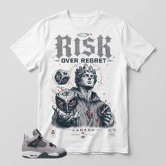 Atmosphere Grey 4s Zadago Shirt Risk Over Regret Graphic