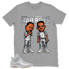 Bad Boys Shirt - Match Air Jordan 6 x Paris Saint-Germain Metallic Silver