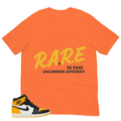 Be Rare Uncommon Different Shirt - Match Air Jordan 1 Yellow Toe