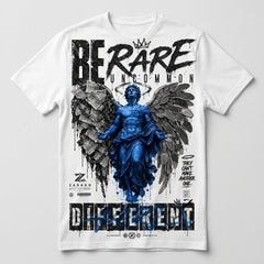 Be Rare Uncommon Different White Graphic T-shirt