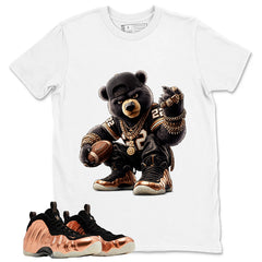 Bear Gang Graphic Tee, Shirt to Match Air Foamposite One Copper, Air Foamposite Unisex Black Shirt