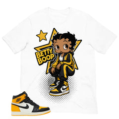 Betty Boop Girl Shirt - Match Air Jordan 1 Yellow Toe