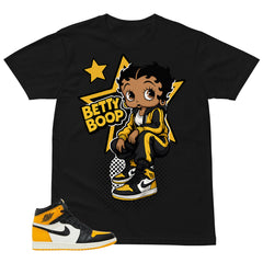 Betty Boop Girl Shirt - Match Air Jordan 1 Yellow Toe