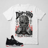 Black Bred 4s Zadago Shirt Drip Too Hard Graphic