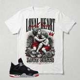Black Bred 4s Zadago Shirt Loyal Heart Love Costs Graphic