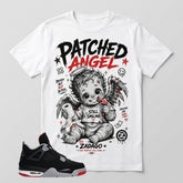 Black Bred 4s Zadago Shirt Patched Angel Graphic