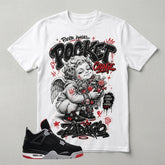 Black Bred 4s Zadago Shirt Pocket Change Angel Graphic