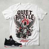 Black Bred 4s Zadago Shirt Quiet Hustle Graphic