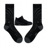 Black Cat 2025 Sneaker Match Socks ā Air Jordan 3 Retro Black Cat Inspired Mid-Calf Crew Socks Unisex